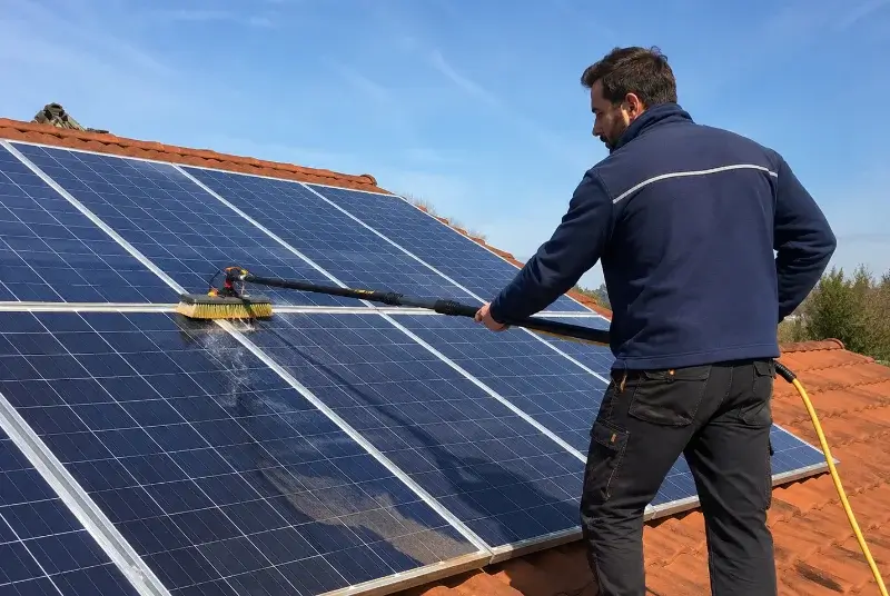 Nettoyage et entretien de panneaux solaires à Fossemagne